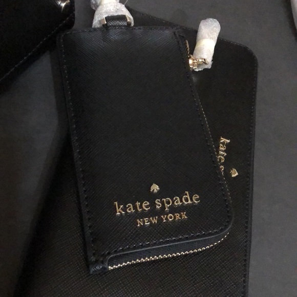 NWT Kate Spade Staci laptop tote + card case lanyard + large wallet 3PC Set - Picture 15 of 15